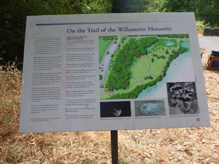 Informational display on the Willamette Meteorite